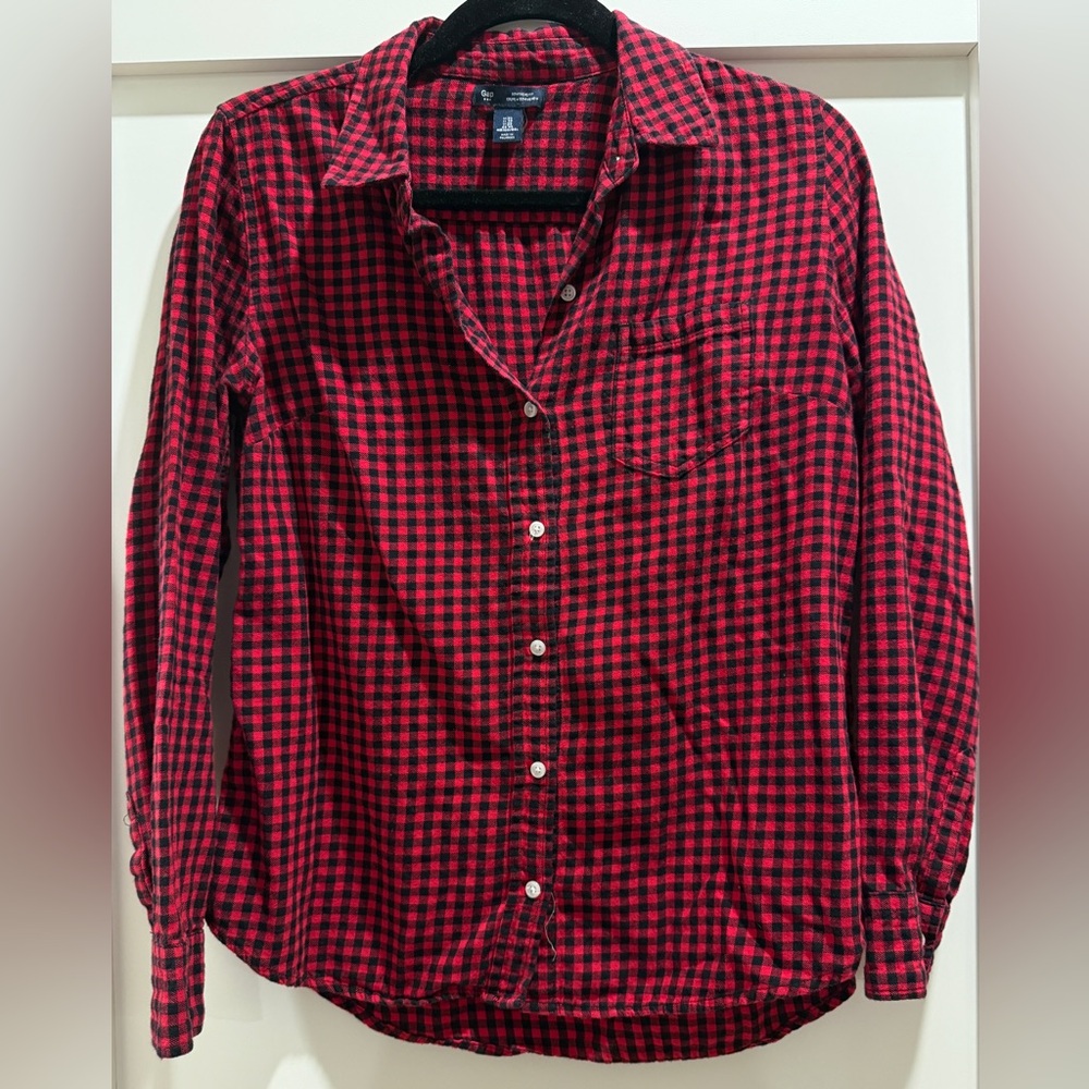 Classic Red And Black Buffalo Check Flannel - Gap